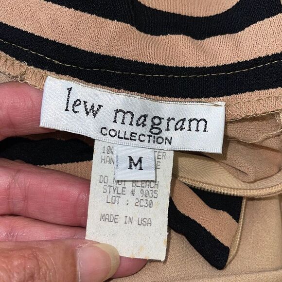 Lew‎ Magram stretchy quintessential 70's tunic top tan size medium - Picture 7 of 8